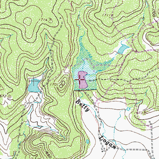 Topographic Map of Soil Conservation Service Site 5 Dam, TX