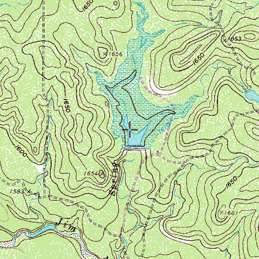 Topographic Map of Soil Conservation Service Site 6 Reservoir, TX
