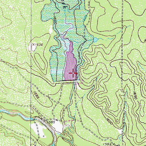 Topographic Map of Soil Conservation Service Site 7 Dam, TX
