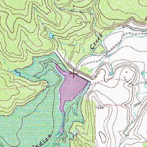Topographic Map of Soil Conservation Service Site 25 Dam, TX