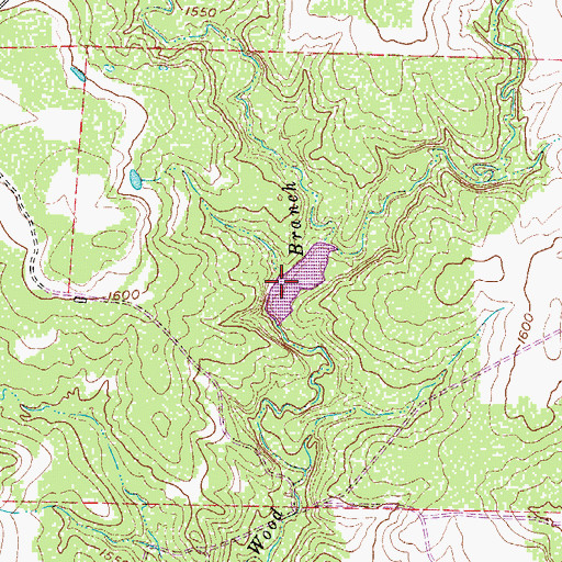 Topographic Map of Soil Conservation Service Site 3 Reservoir, TX