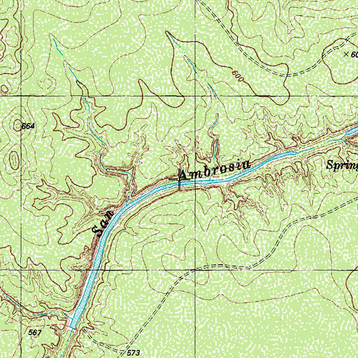 Topographic Map of Briscoe Ranch Lake, TX