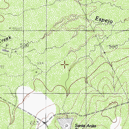 Topographic Map of Gates Lake Number 2, TX
