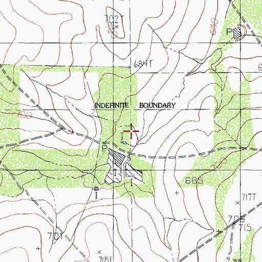Topographic Map of Gates Lake Number 1 Dam, TX