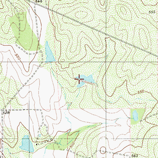 Topographic Map of Dam Number 1, TX