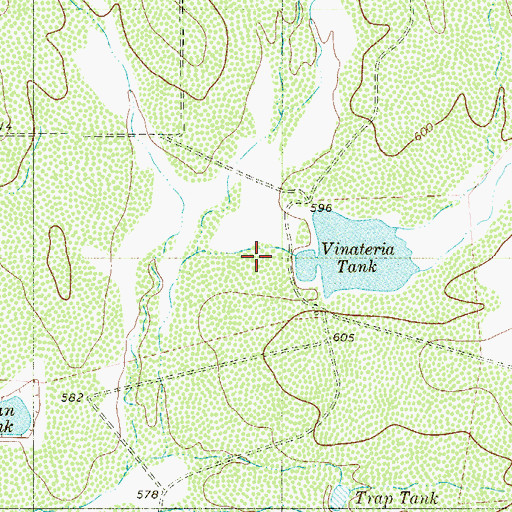 Topographic Map of Quiros Lake Dam, TX
