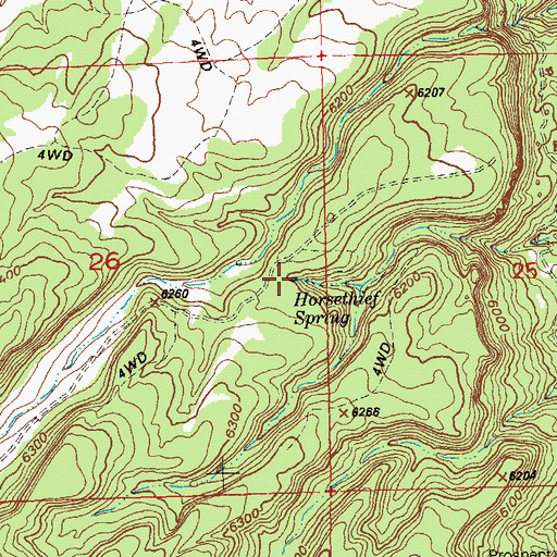 Topographic Map of Horsethief Spring, CO
