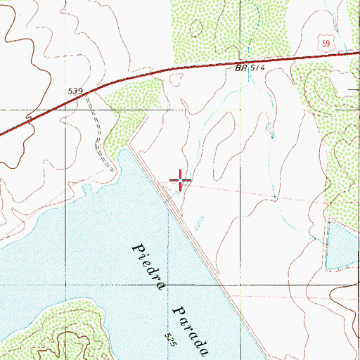 Topographic Map of Vaquillas Dam, TX