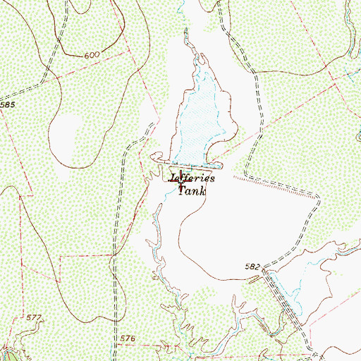 Topographic Map of Chupahueso Lake Number 1 Dam, TX