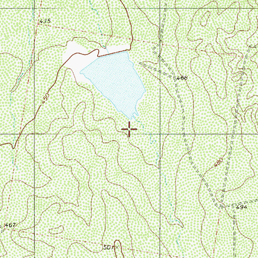 Topographic Map of Abbott and Clapp Lake Dam, TX