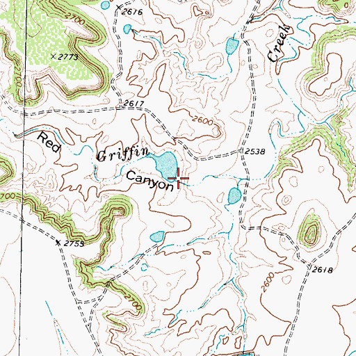 Topographic Map of Big Tank Dam, TX