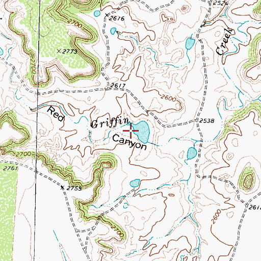Topographic Map of Big Tank Reservoir, TX
