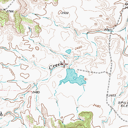 Topographic Map of Jones Number 2 Dam, TX
