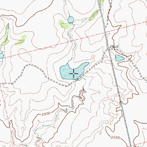 Topographic Map of Creighton Lake, TX