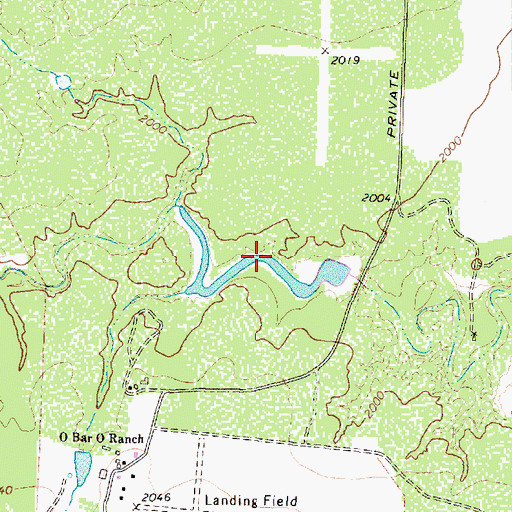 Topographic Map of Bilby Wallace Ranch Lake, TX