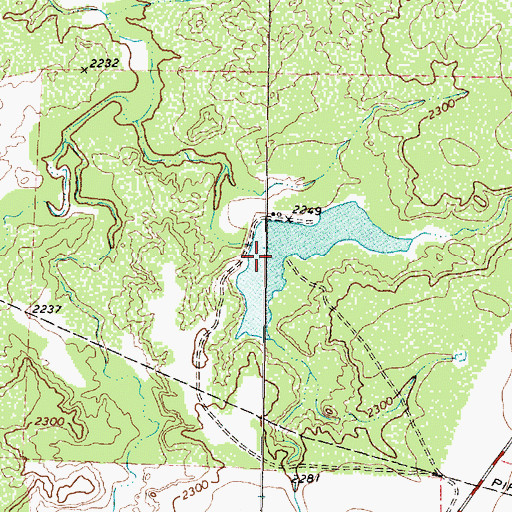 Topographic Map of Cogdell Ranch Lake Dam, TX