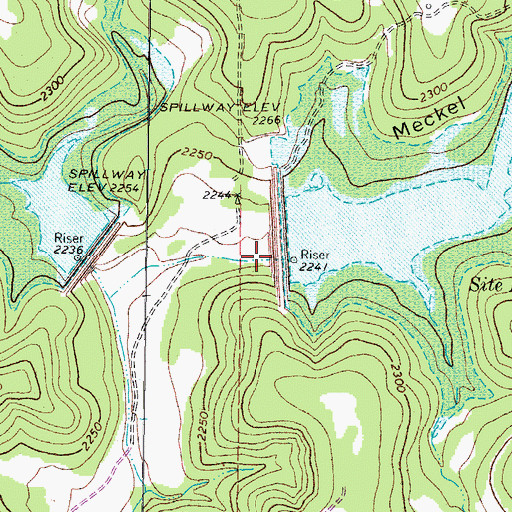 Topographic Map of Soil Conservation Service Site 5 Dam, TX