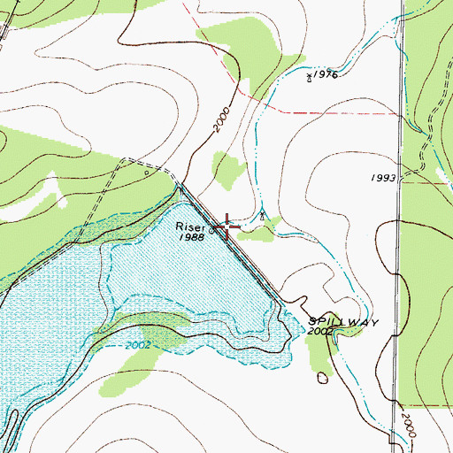 Topographic Map of Soil Conservation Service Site 18a Dam, TX