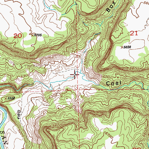 Topographic Map of Coal Canyon, CO