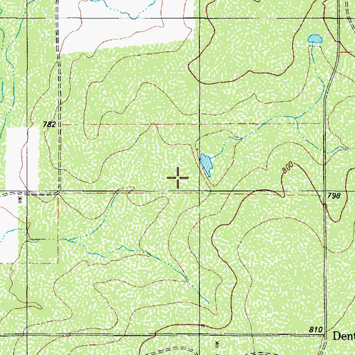 Topographic Map of Dullnig Lake Dam, TX
