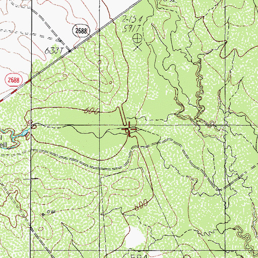 Topographic Map of Catarina Lake Dam, TX