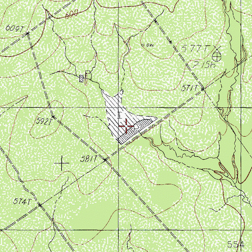 Topographic Map of Beinhorn Lake, TX