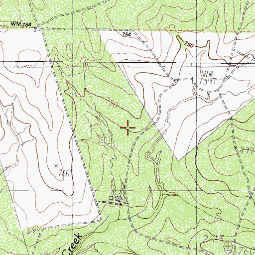Topographic Map of Hamilton Lake Dam, TX