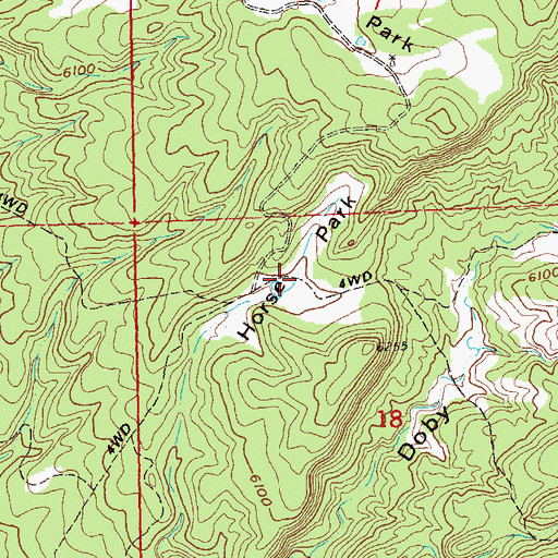Topographic Map of Horse Park, CO