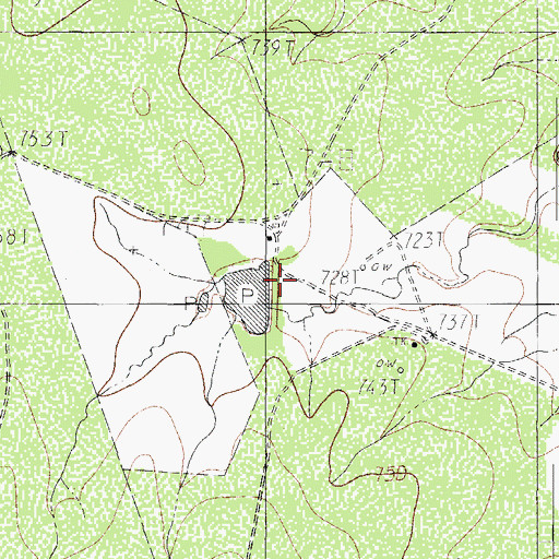 Topographic Map of Farias Ranch Lake Number 2 Dam, TX