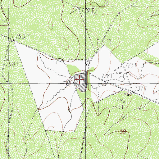 Topographic Map of Farias Ranch Lake Number 2, TX
