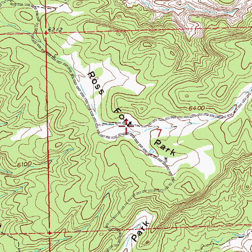 Topographic Map of Ross Fort Park, CO