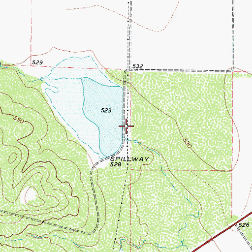 Topographic Map of Reynolds-Wilson Lake, TX