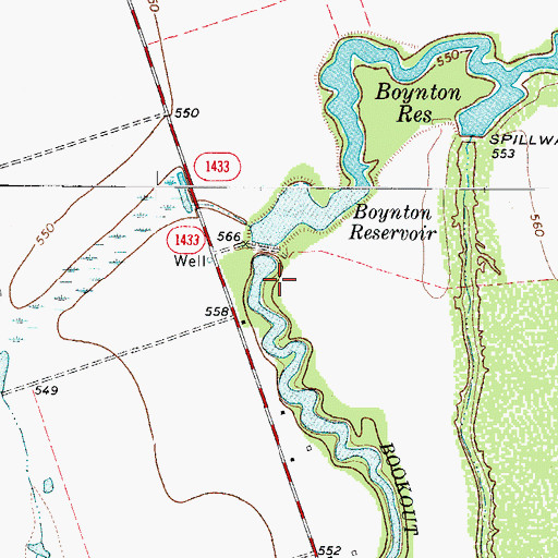 Topographic Map of Boynton Lake, TX