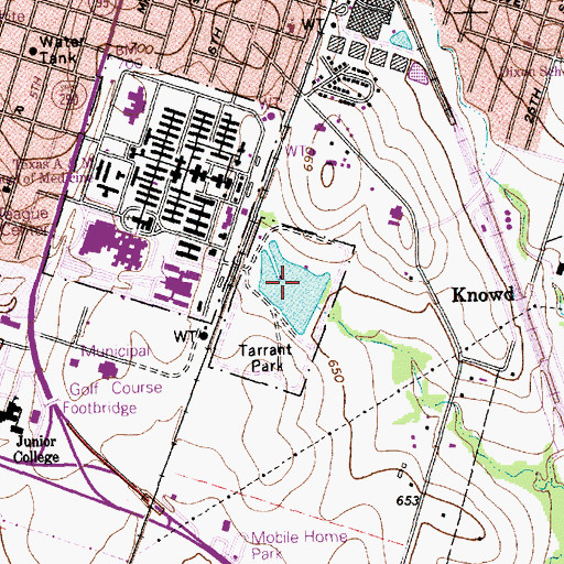 Topographic Map of Veterans Administration Lake, TX