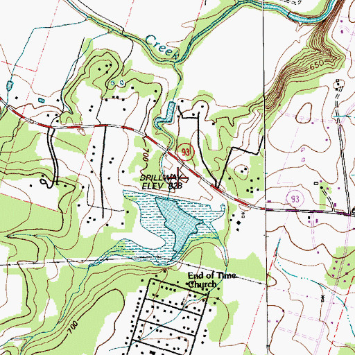 Topographic Map of Soil Conservation Service Site 15 Dam, TX