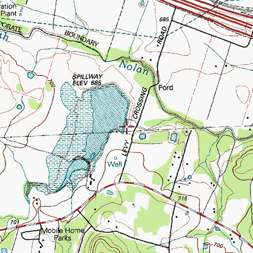 Topographic Map of Soil Conservation Service Site 10 Dam, TX