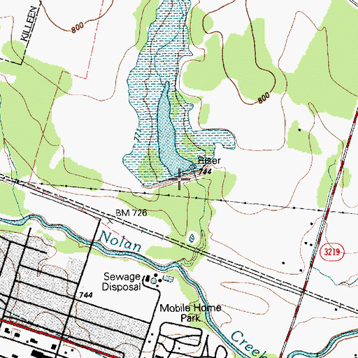 Topographic Map of Soil Conservation Service Site 8 Dam, TX