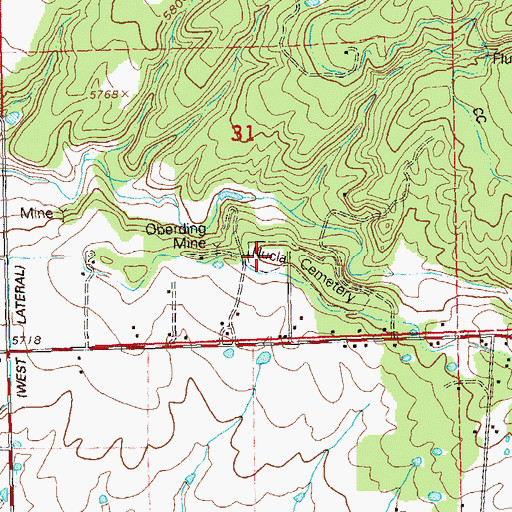 Topographic Map of Nucla Cemetery, CO