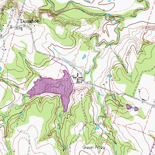 Topographic Map of Soil Conservation Service Site 7 Dam, TX