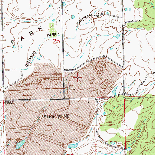 Topographic Map of Navajo Mine, CO