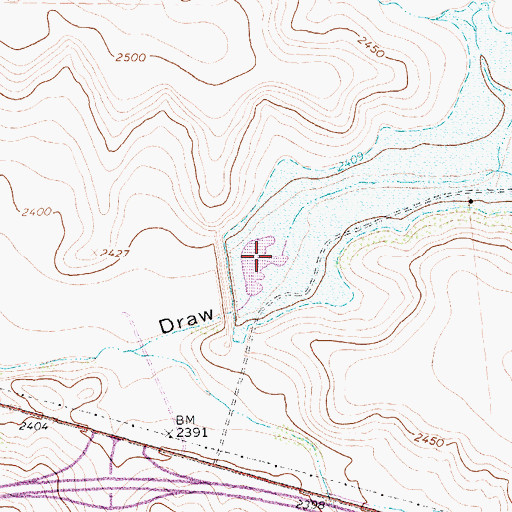 Topographic Map of Soil Conservation Service Site 7 Reservoir, TX