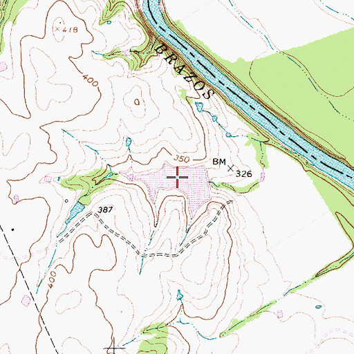 Topographic Map of Ellison Lake, TX