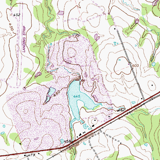 Topographic Map of B and B Minnow Farm Dam, TX