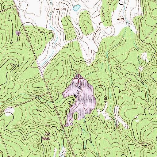 Topographic Map of Zalmanek Lake Dam, TX