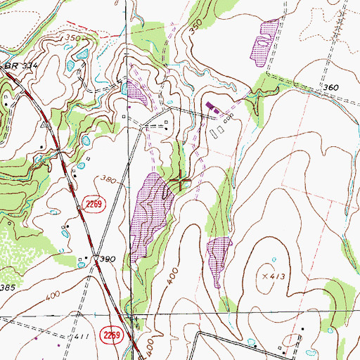 Topographic Map of Elm Creek Farm Dam Number 1, TX