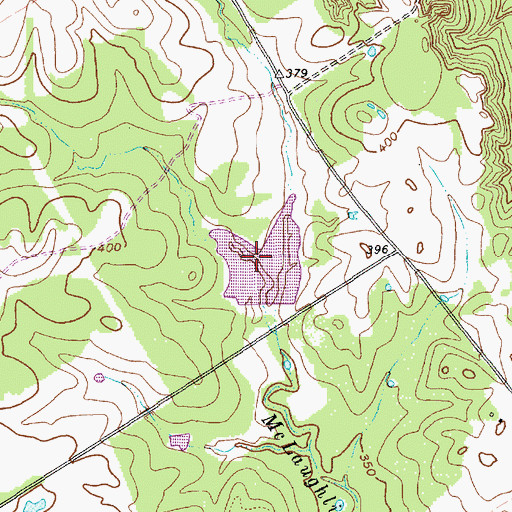 Topographic Map of McCrary Lake, TX