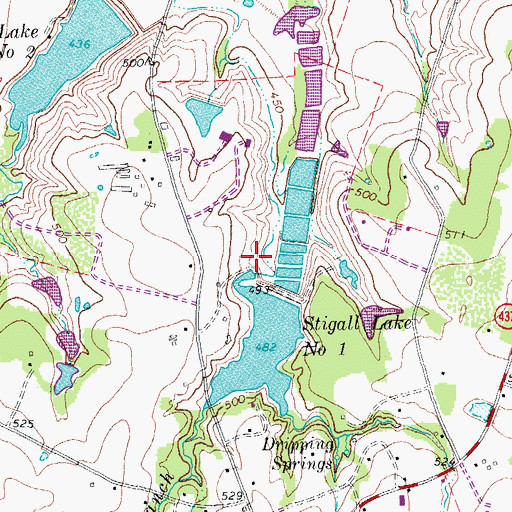 Topographic Map of Neusch Lake Number 1 Dam, TX
