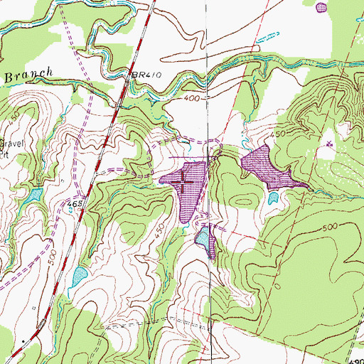 Topographic Map of Soil Conservation Service Site 9 Reservoir, TX