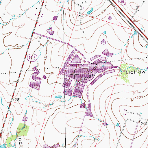 Topographic Map of Glaser Lake Number 1 Dam, TX