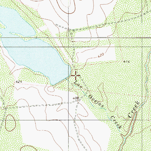 Topographic Map of Roy Jennings Lake Dam, TX
